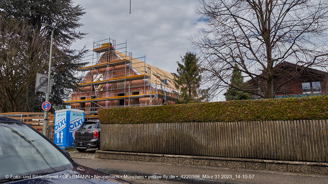 31.03.2023 - Baustelle zu einem Mehrfamilienhaus in der Niederalmstraße 16